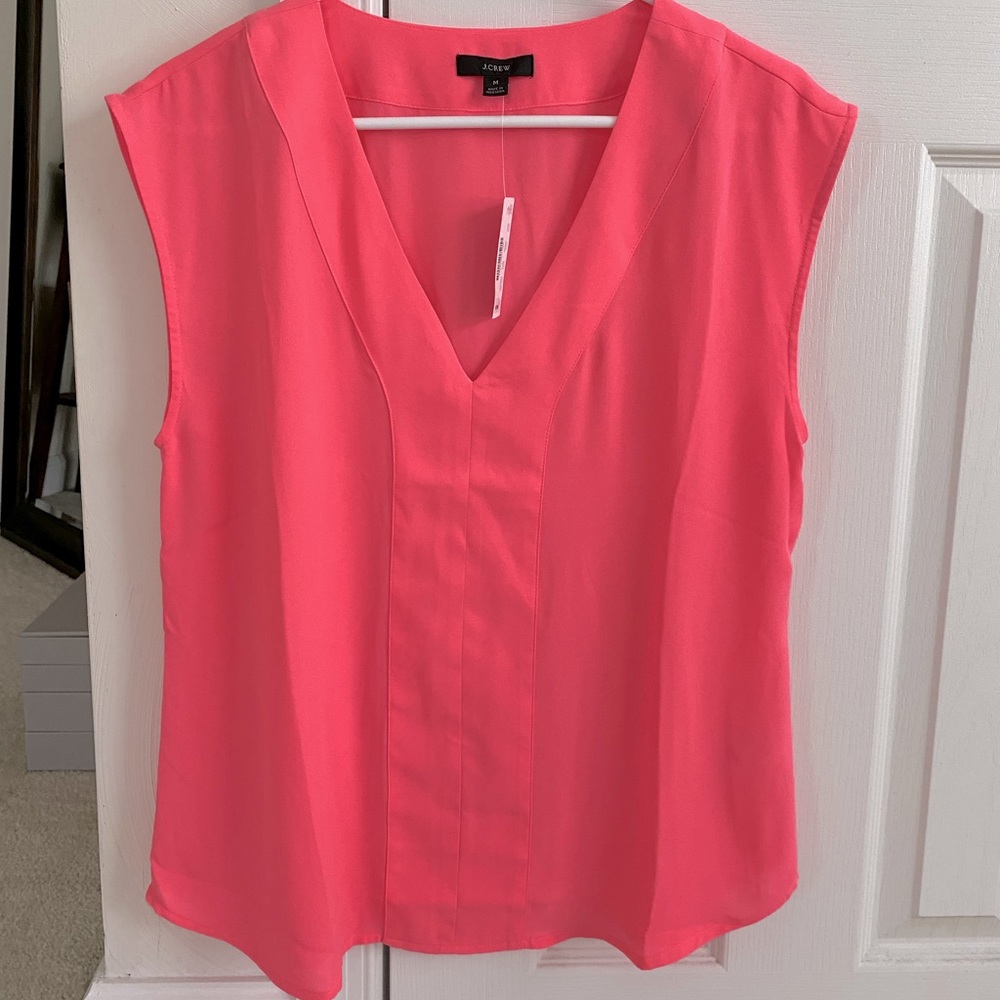 J.Crew salmon blouse size M, NWT